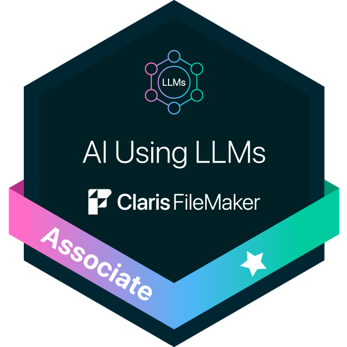 Claris FileMaker · AI Using LLMs · Associate